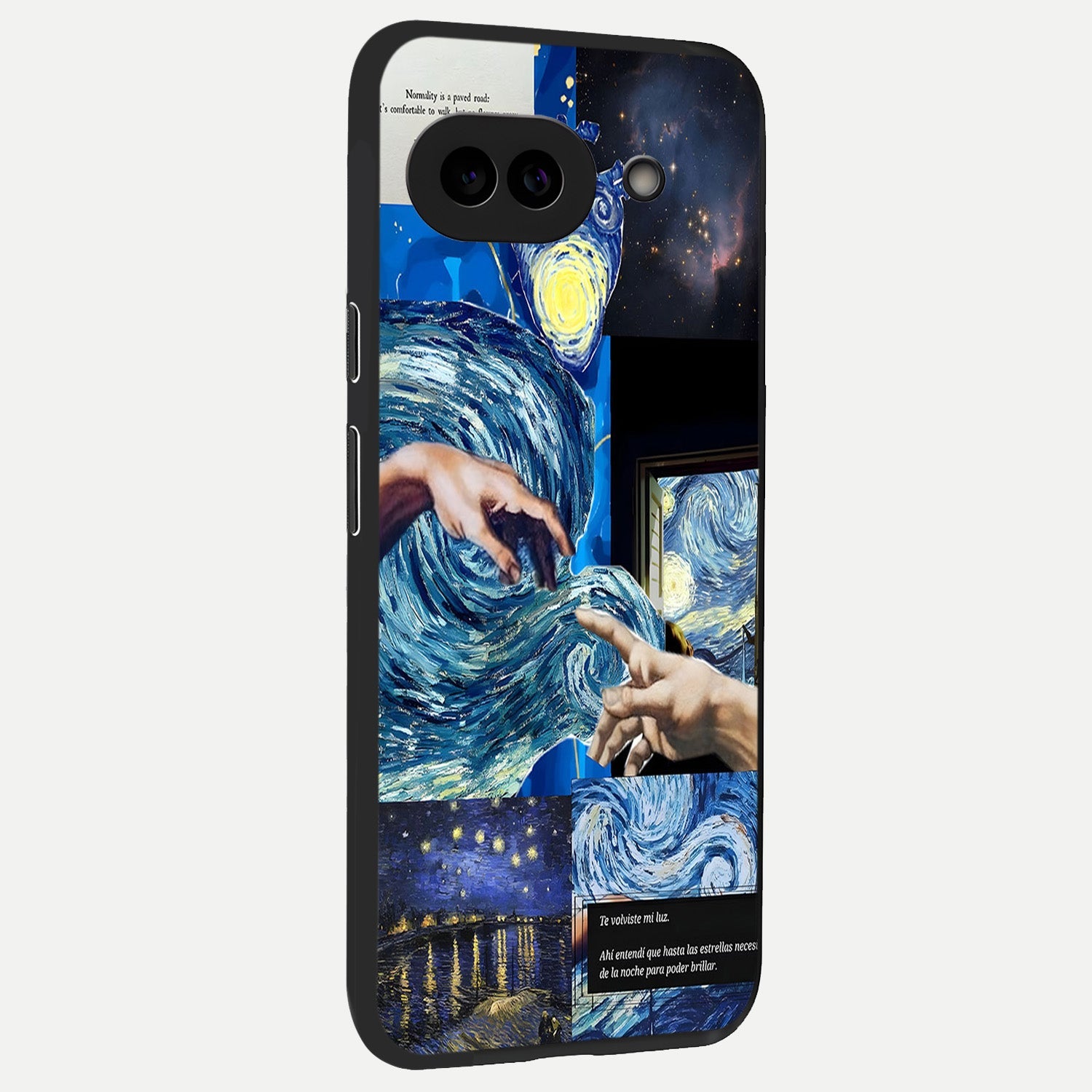  Aesthetic Vando Hands back cover for Google Pixel 10A slim fit glass case with vibrant aesthetic design