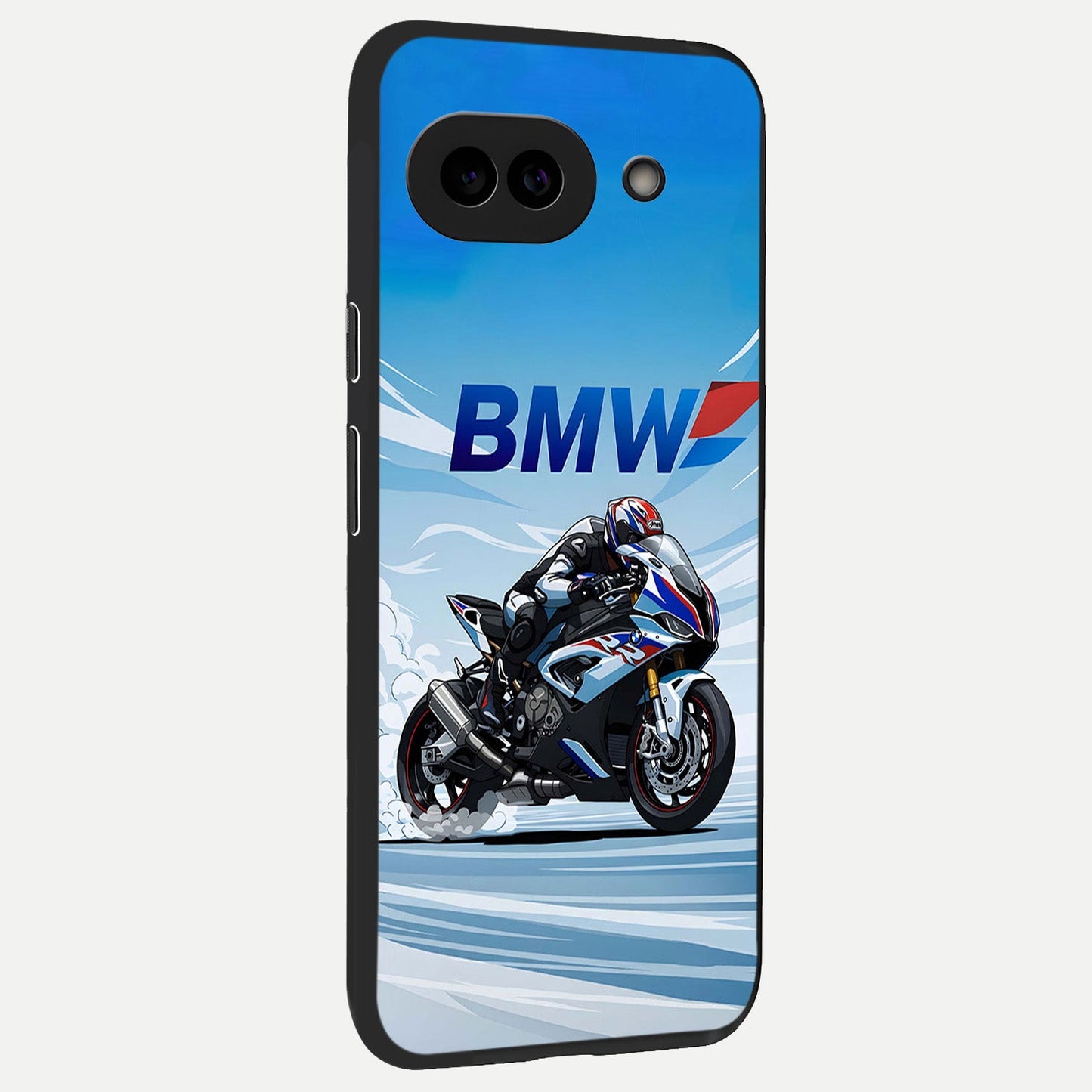  BMW Power Drift back cover for Google Pixel 10A slim fit glass case with vibrant aesthetic design