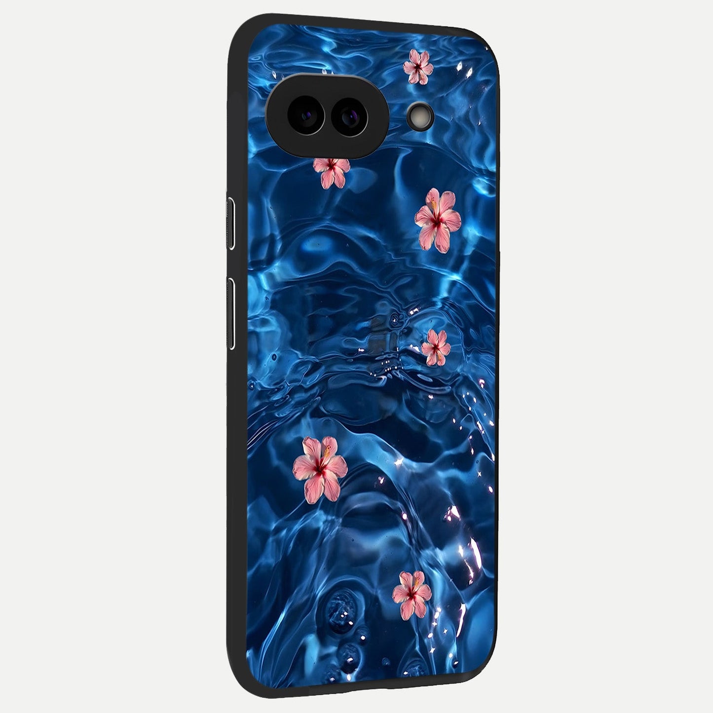  Blooming Water Drift back cover for Google Pixel 10A slim fit glass case with vibrant aesthetic design