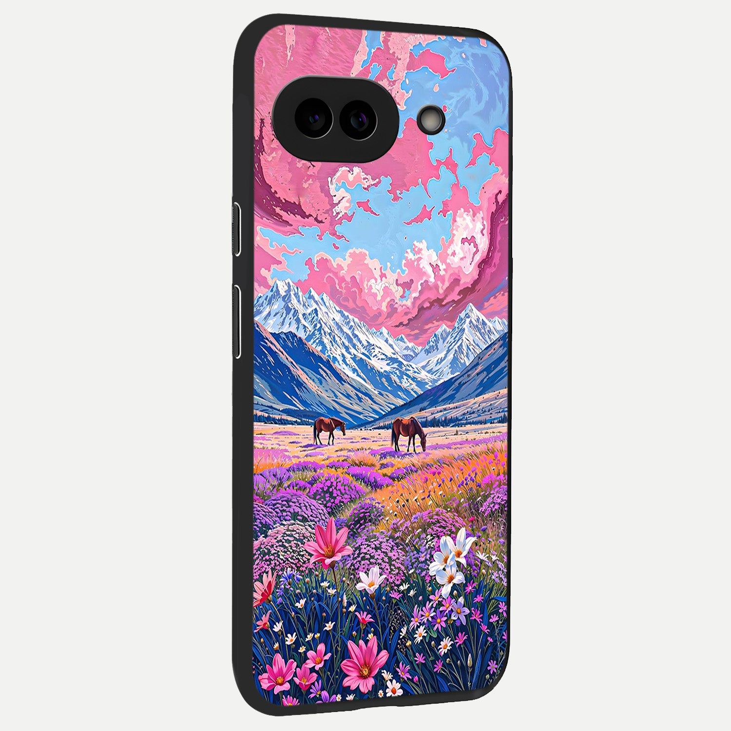 Blossom Valley Dream back cover for Google Pixel 10A slim fit glass case with vibrant aesthetic design