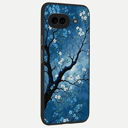  Blue Tree Serenity back cover for Google Pixel 10A slim fit glass case with vibrant aesthetic design