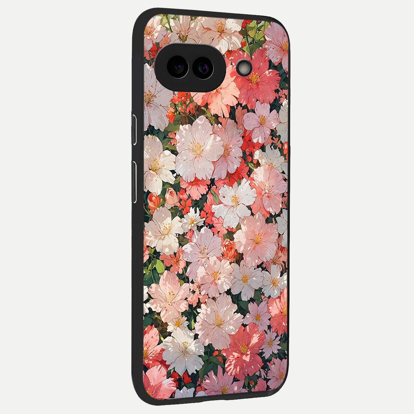  Blush Bloom Field back cover for Google Pixel 10A slim fit glass case with vibrant aesthetic design
