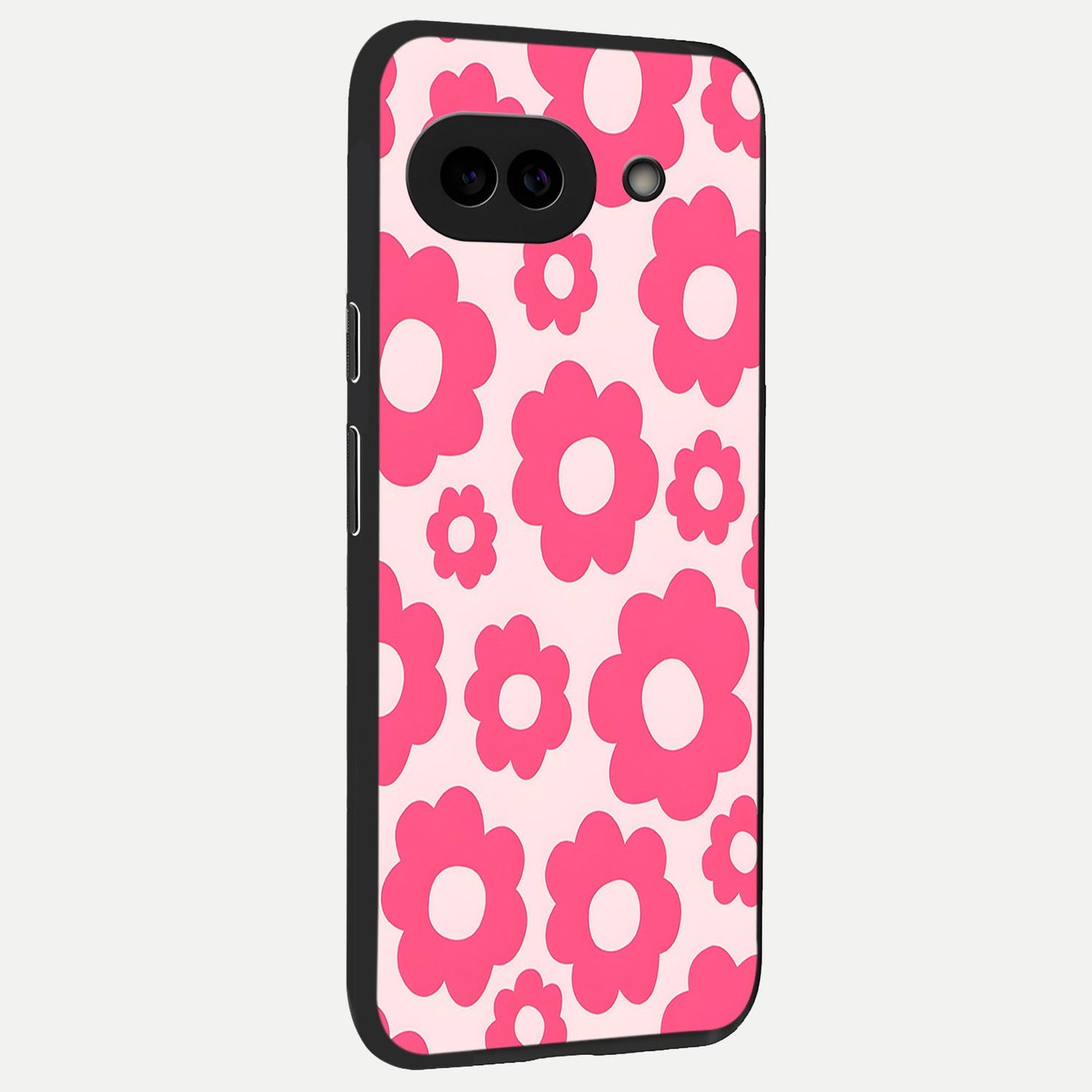  Blush Flower Pop back cover for Google Pixel 10A slim fit glass case with vibrant aesthetic design