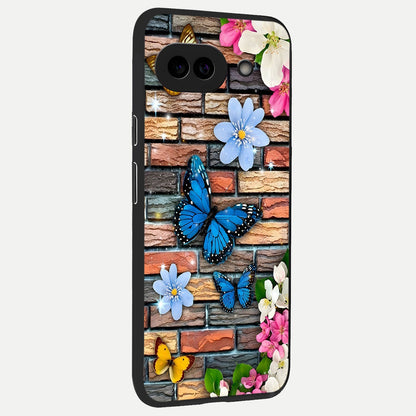  Brick Bloom Flight back cover for Google Pixel 10A slim fit glass case with vibrant aesthetic design
