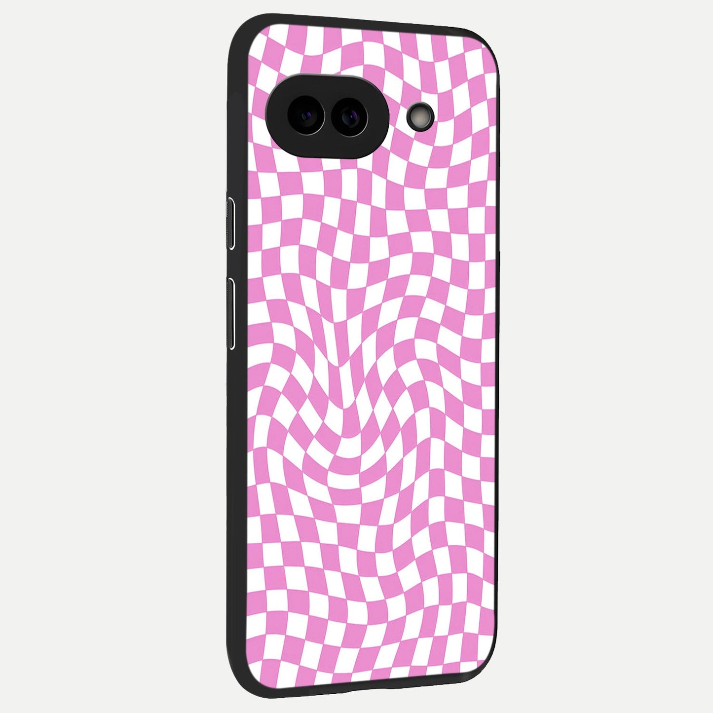  Bubblegum Check Wave back cover for Google Pixel 10A slim fit glass case with vibrant aesthetic design