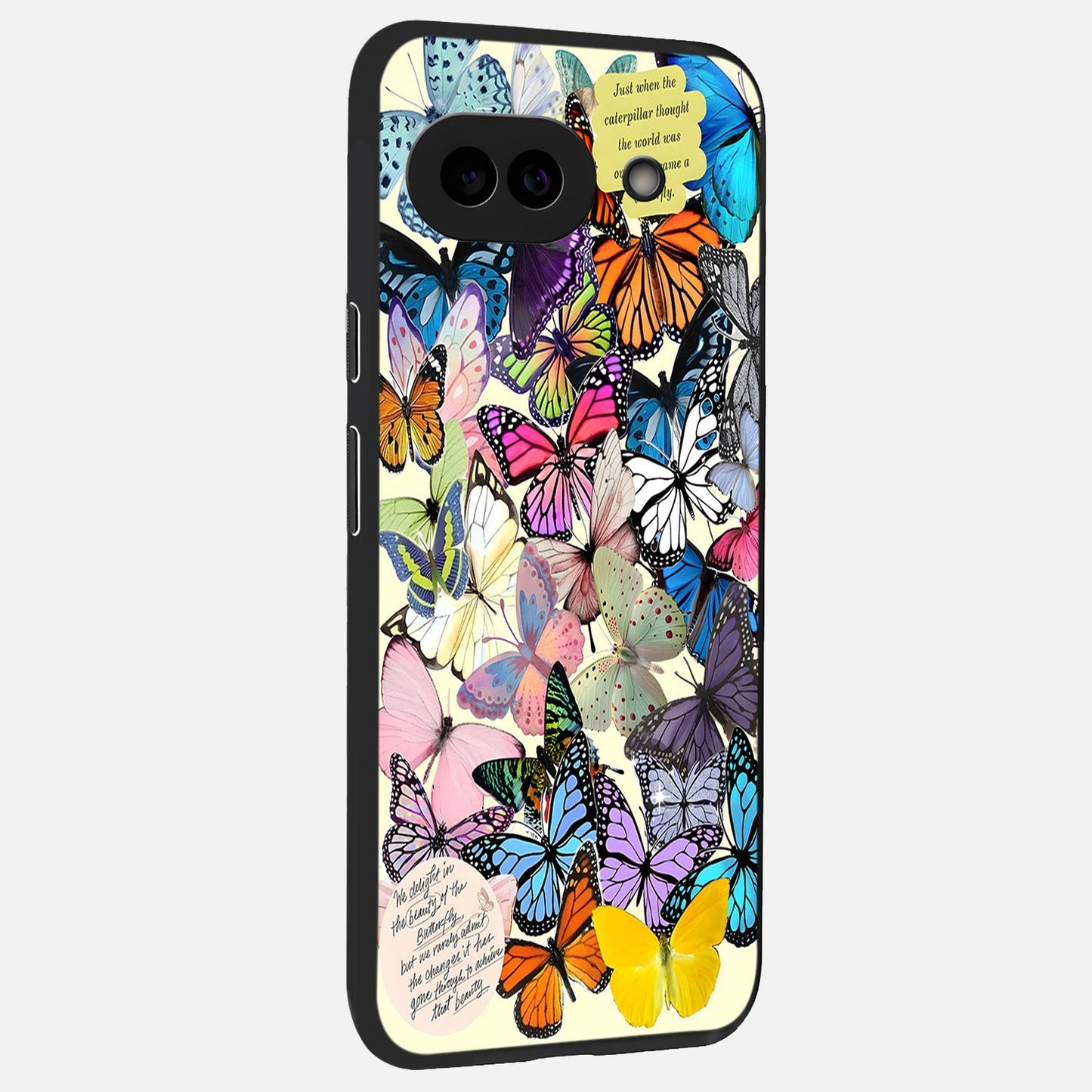  Butterflies Petal Dream back cover for Google Pixel 10A slim fit glass case with vibrant aesthetic design