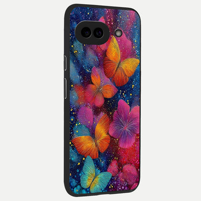  Butterfly Dream Mist back cover for Google Pixel 10A slim fit glass case with vibrant aesthetic design