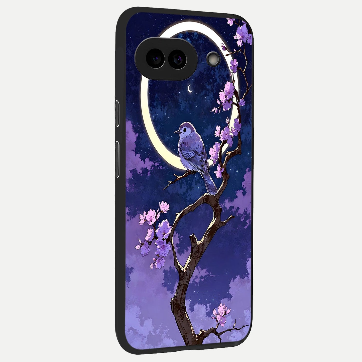  Celestial Bird Blossom back cover for Google Pixel 10A slim fit glass case with vibrant aesthetic design