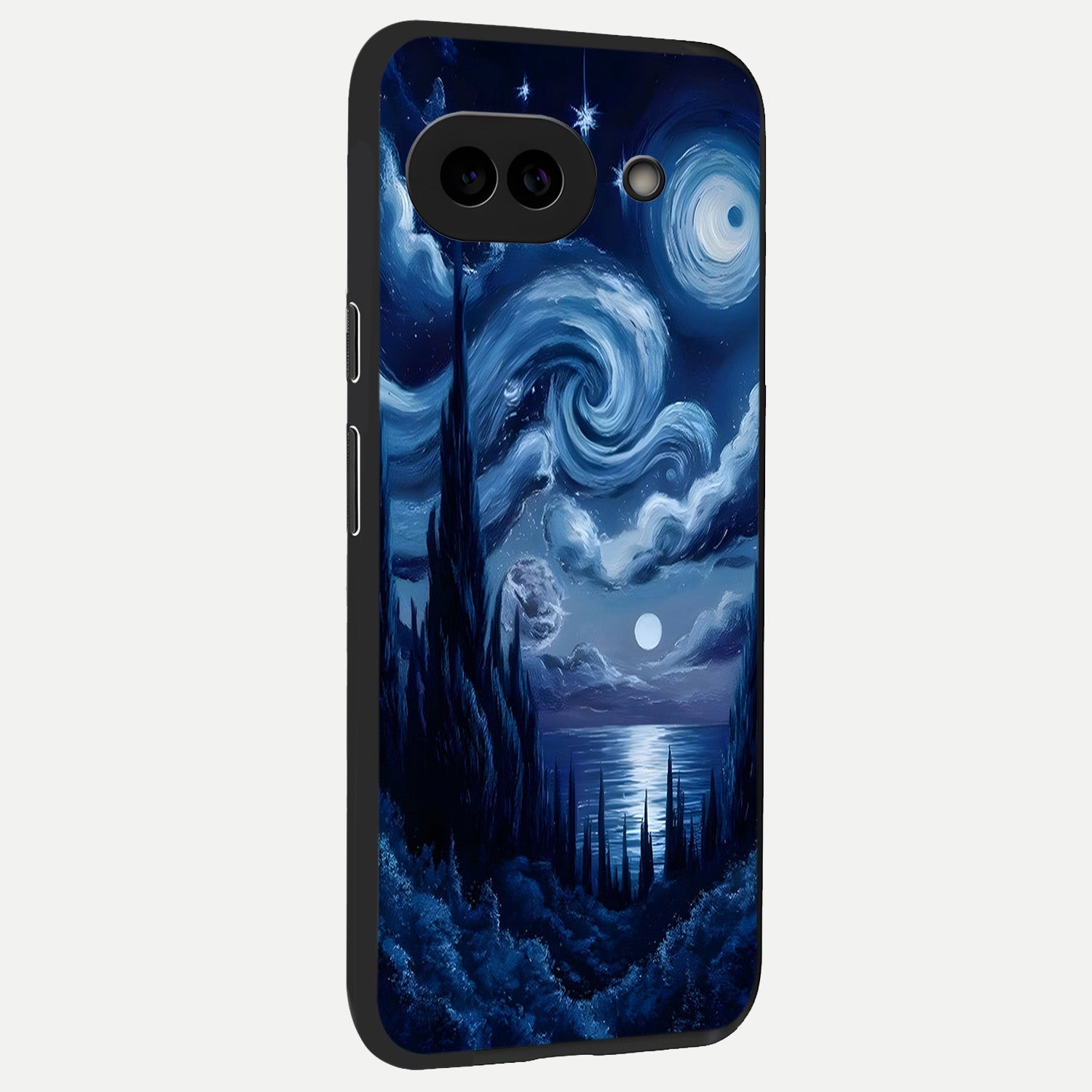  Celestial Dream Van Gogh back cover for Google Pixel 10A slim fit glass case with vibrant aesthetic design