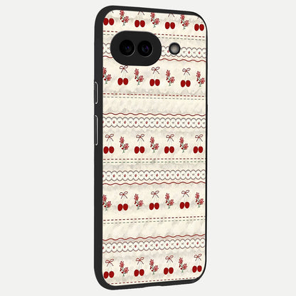  Cherry Bloom Charm back cover for Google Pixel 10A slim fit glass case with vibrant aesthetic design