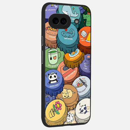  Coins Patterns back cover for Google Pixel 10A slim fit glass case with vibrant aesthetic design