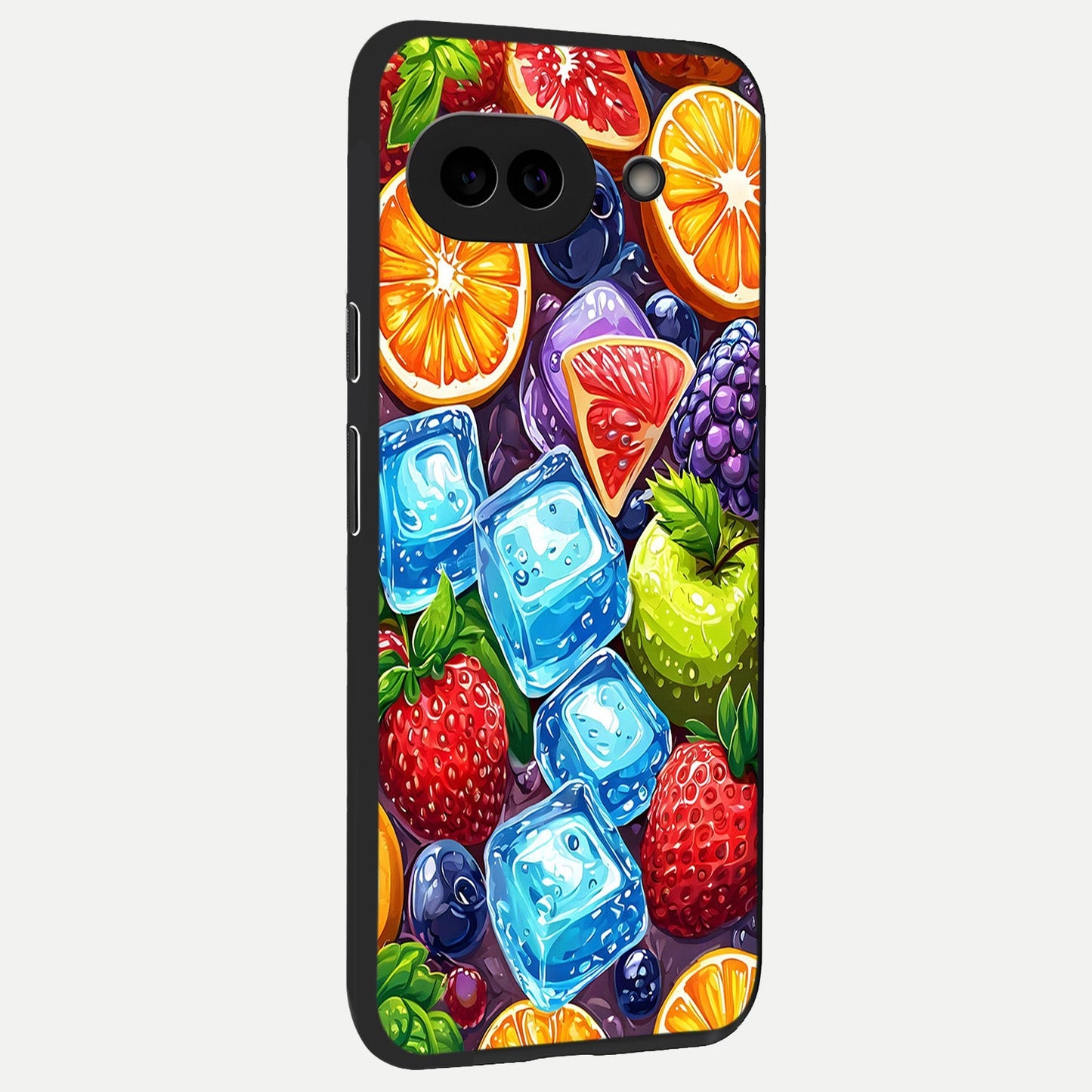  Colorful Fruits with Ice back cover for Google Pixel 10A slim fit glass case with vibrant aesthetic design