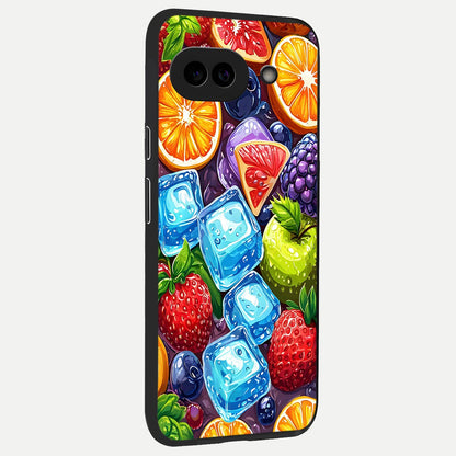  Colorful Fruits with Ice back cover for Google Pixel 10A slim fit glass case with vibrant aesthetic design