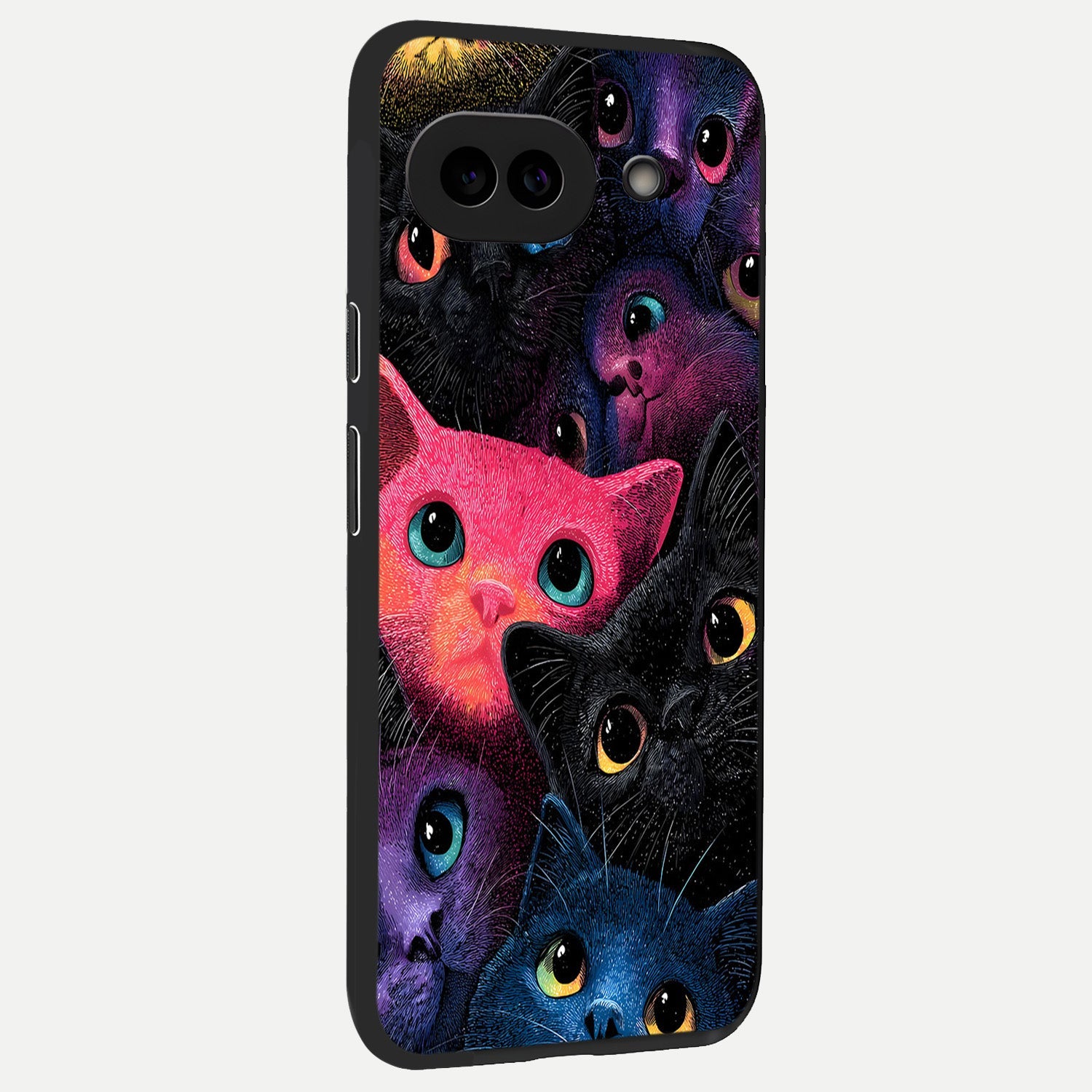  Cosmic Cats Dreams back cover for Google Pixel 10A slim fit glass case with vibrant aesthetic design