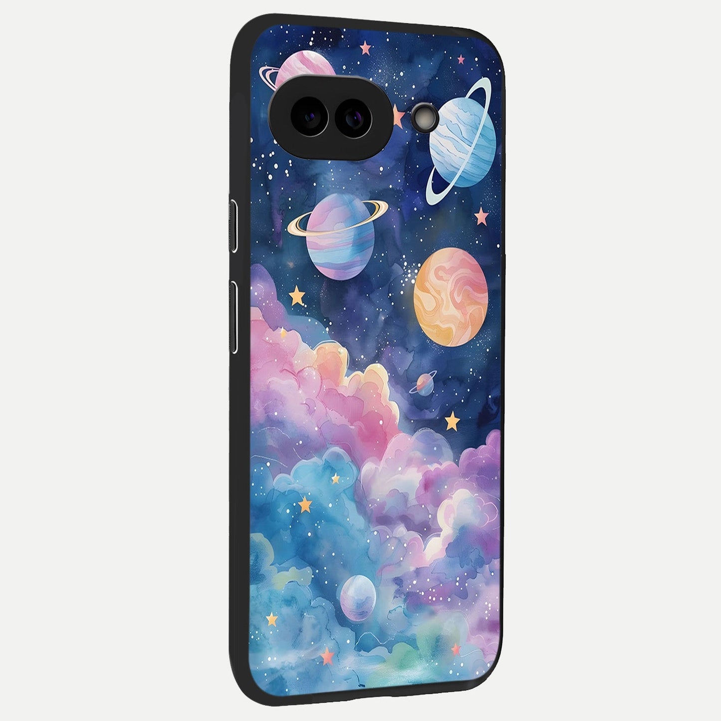  Cosmic Planet Dreams back cover for Google Pixel 10A slim fit glass case with vibrant aesthetic design