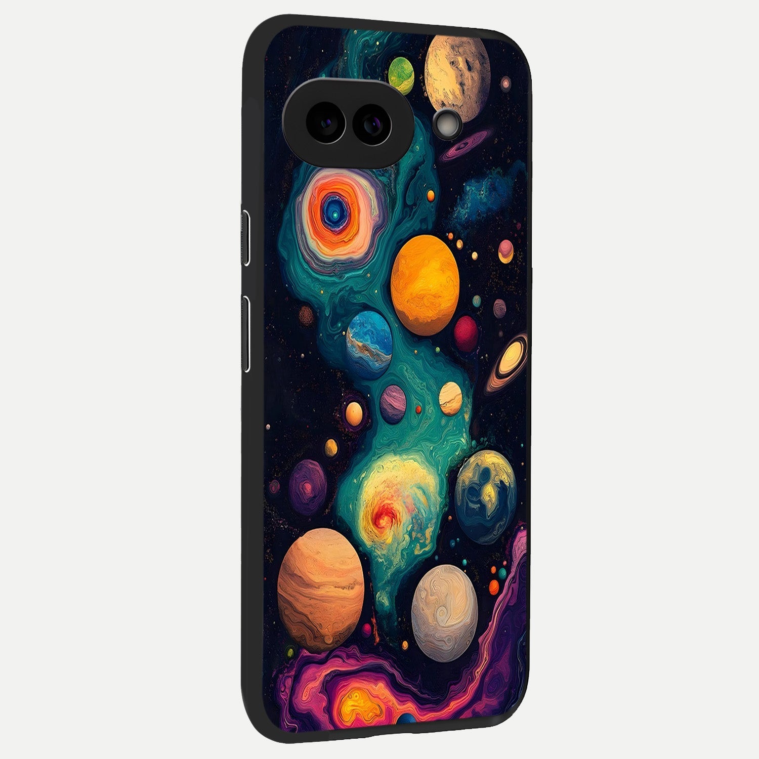  Cosmic Planet Journey back cover for Google Pixel 10A slim fit glass case with vibrant aesthetic design