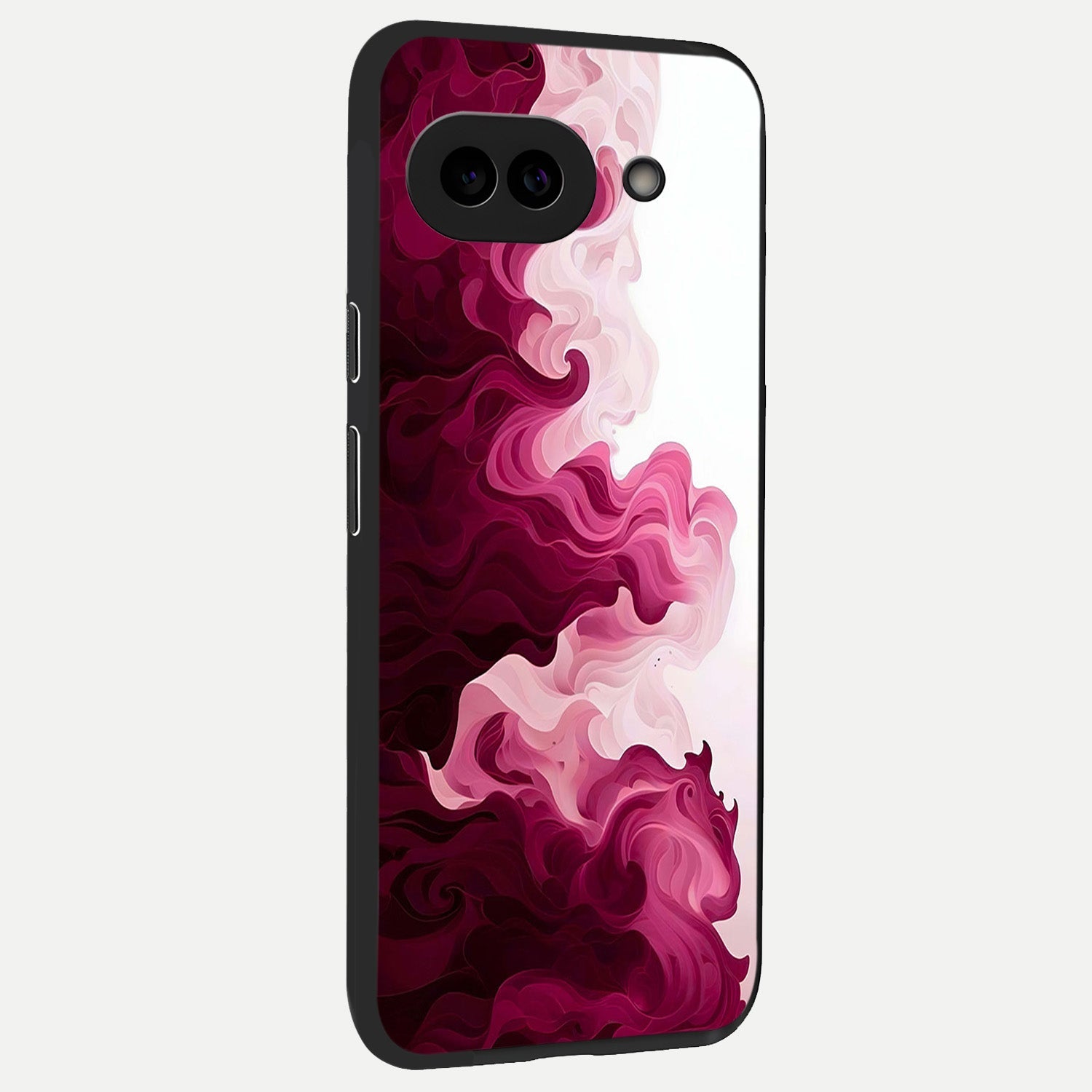  Crimson Wave Flow back cover for Google Pixel 10A slim fit glass case with vibrant aesthetic design