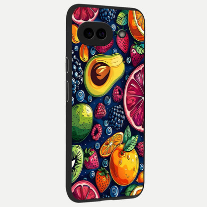  Cute Fruits Art back cover for Google Pixel 10A slim fit glass case with vibrant aesthetic design