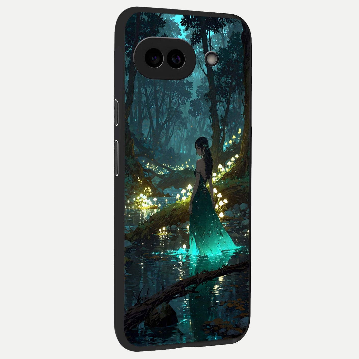  Enchanted Forest Glow back cover for Google Pixel 10A slim fit glass case with vibrant aesthetic design
