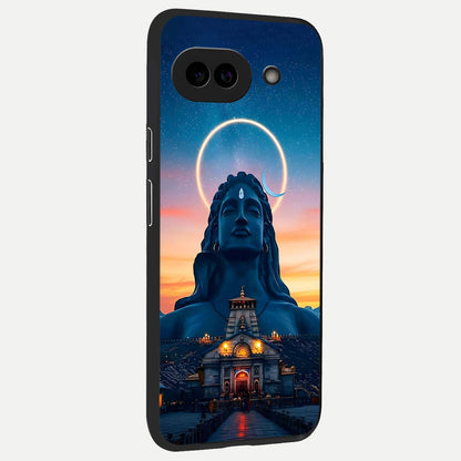  Eternal Shiva Aura back cover for Google Pixel 10A slim fit glass case with vibrant aesthetic design