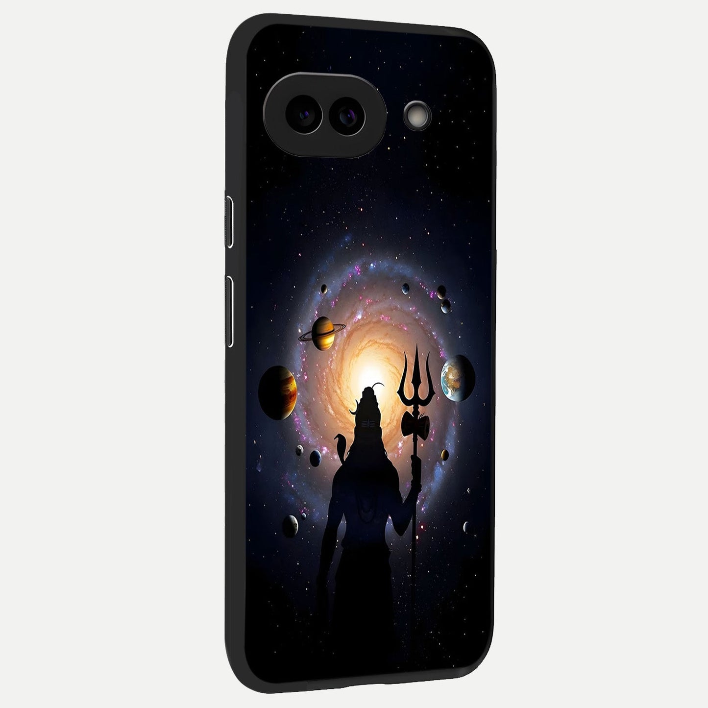  Galactic Shiva Vision back cover for Google Pixel 10A slim fit glass case with vibrant aesthetic design