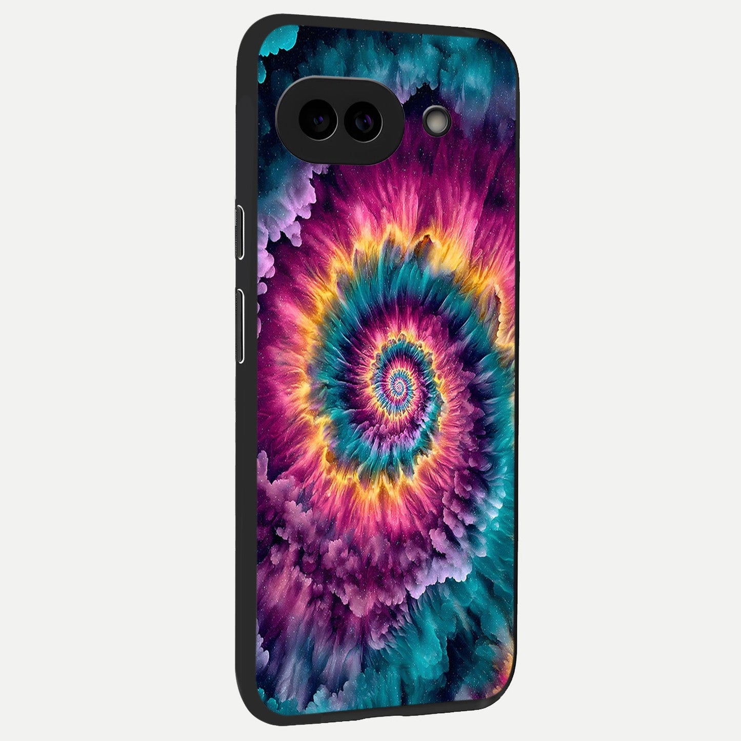  Galactic Spiral Burst back cover for Google Pixel 10A slim fit glass case with vibrant aesthetic design