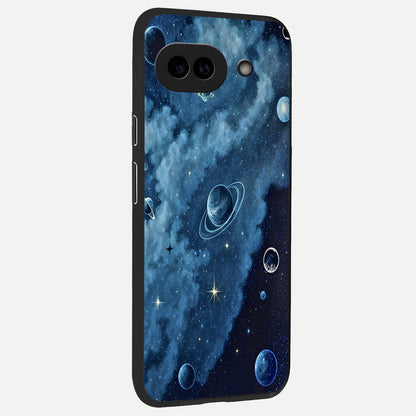  Galaxy Dream Space back cover for Google Pixel 10A slim fit glass case with vibrant aesthetic design