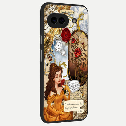  Golden Dream Belle back cover for Google Pixel 10A slim fit glass case with vibrant aesthetic design