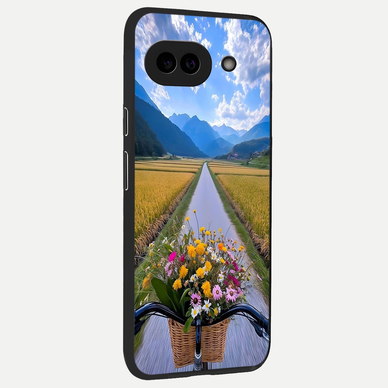  Golden Field Journey back cover for Google Pixel 10A slim fit glass case with vibrant aesthetic design