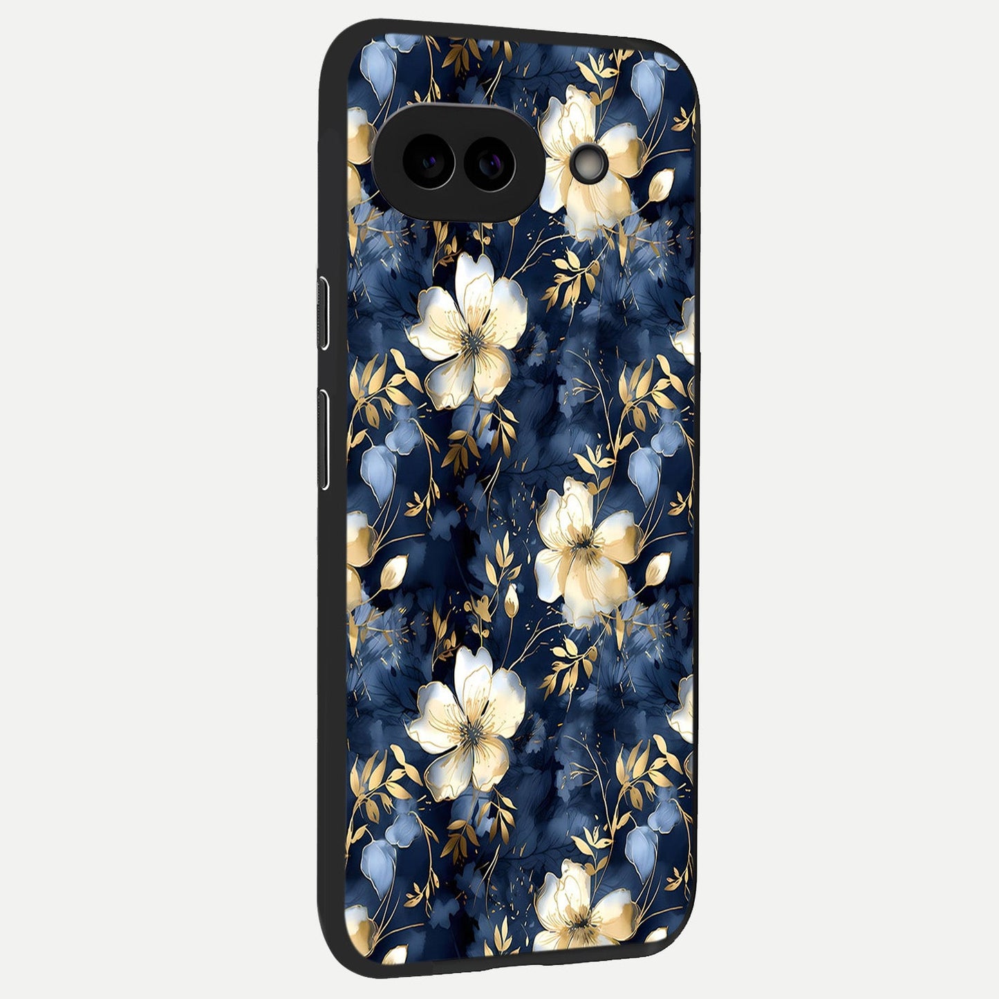  Golden Midnight Bloom back cover for Google Pixel 10A slim fit glass case with vibrant aesthetic design