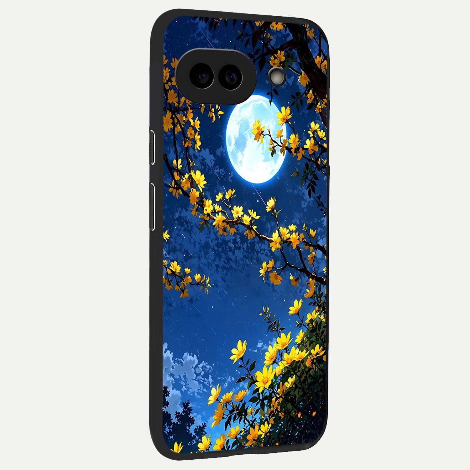  Golden Night Glow back cover for Google Pixel 10A slim fit glass case with vibrant aesthetic design
