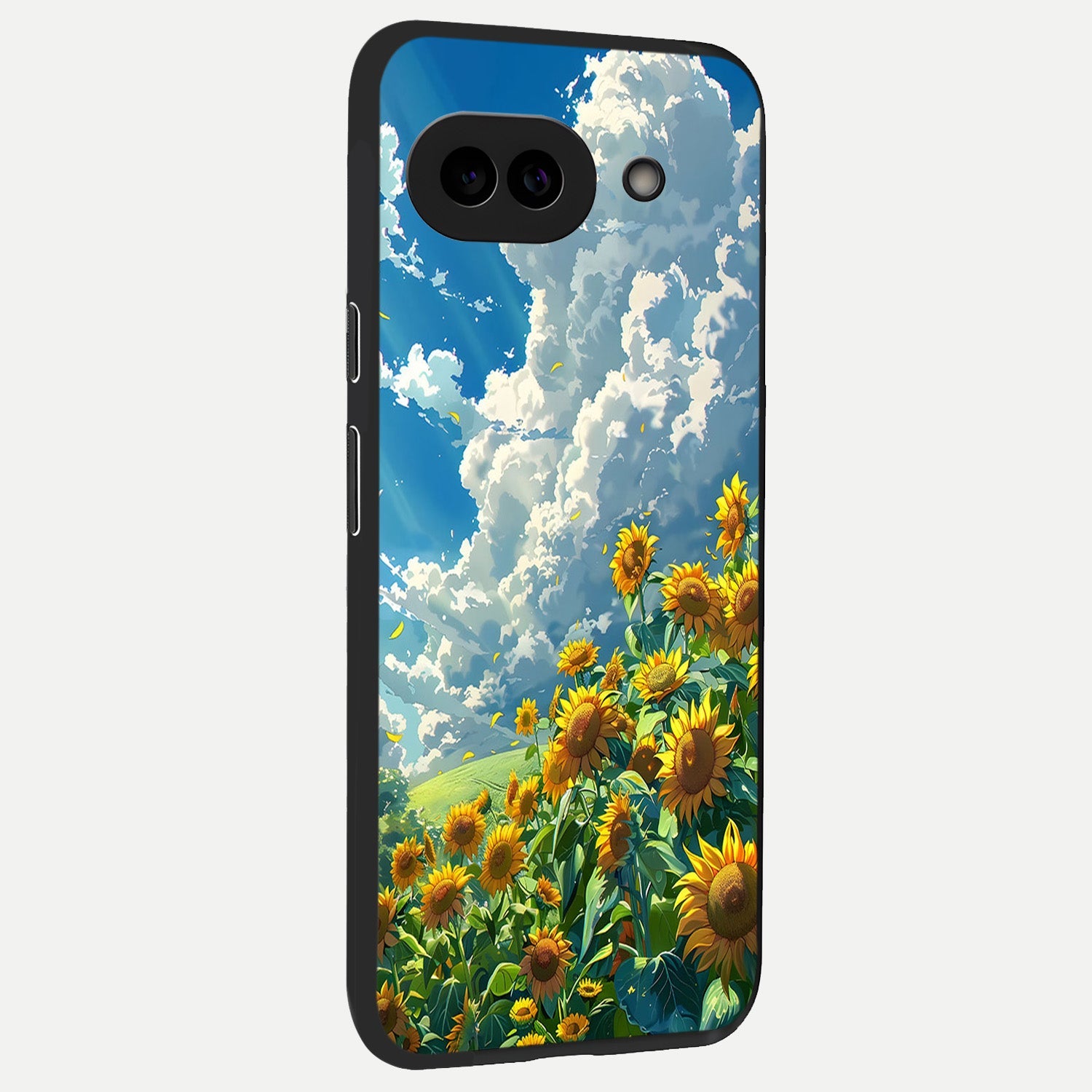  Golden Sun Glory back cover for Google Pixel 10A slim fit glass case with vibrant aesthetic design