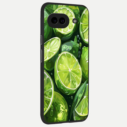  Green Lemon back cover for Google Pixel 10A slim fit glass case with vibrant aesthetic design
