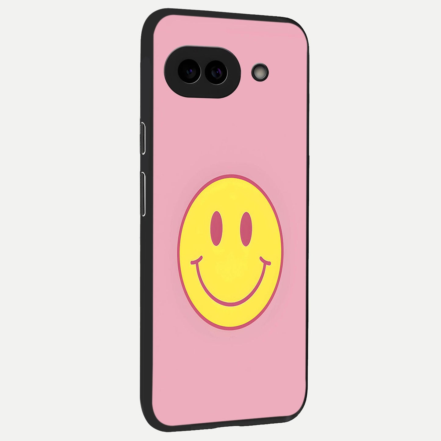  Happy Pink Mood back cover for Google Pixel 10A slim fit glass case with vibrant aesthetic design