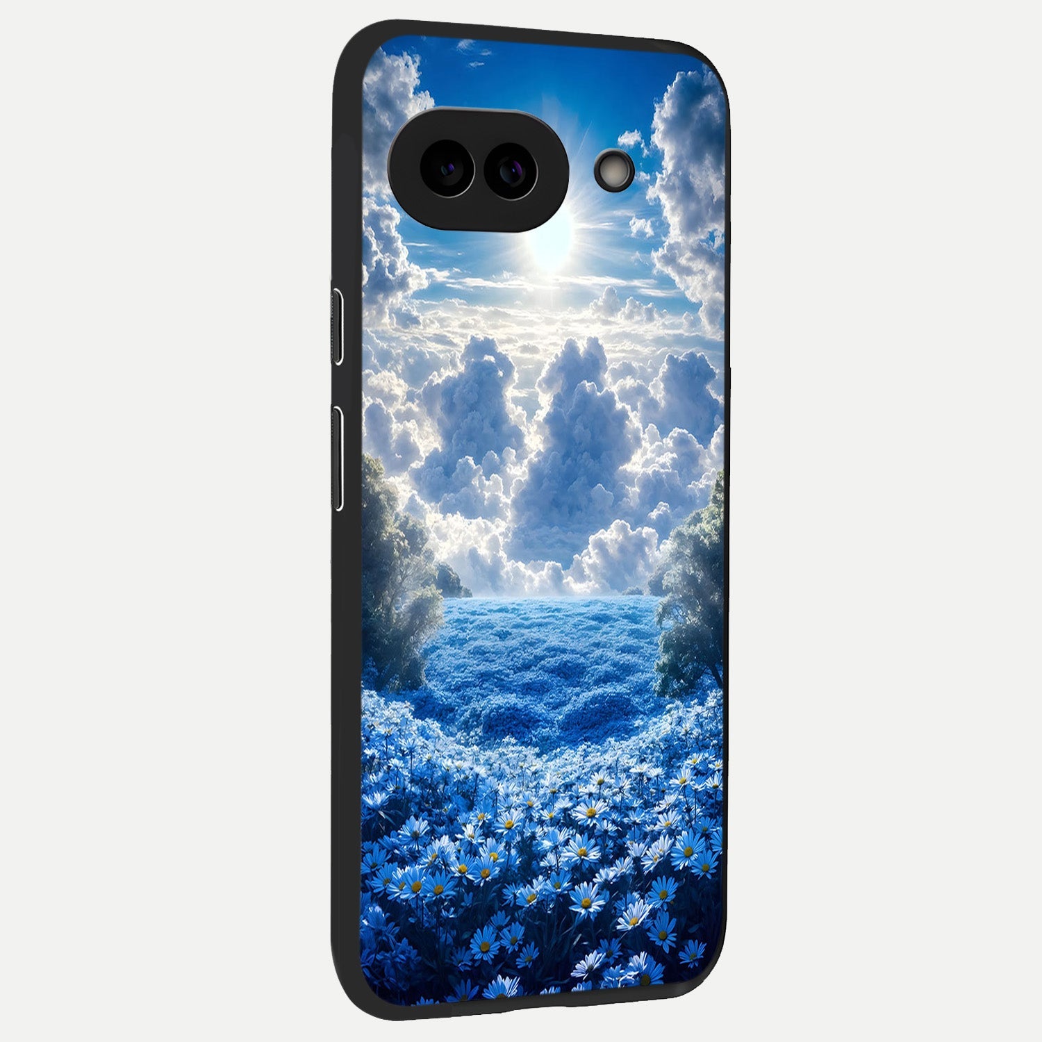  Heavenly Daisy Horizon back cover for Google Pixel 10A slim fit glass case with vibrant aesthetic design