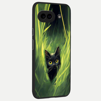  Hidden Cat Whisper back cover for Google Pixel 10A slim fit glass case with vibrant aesthetic design