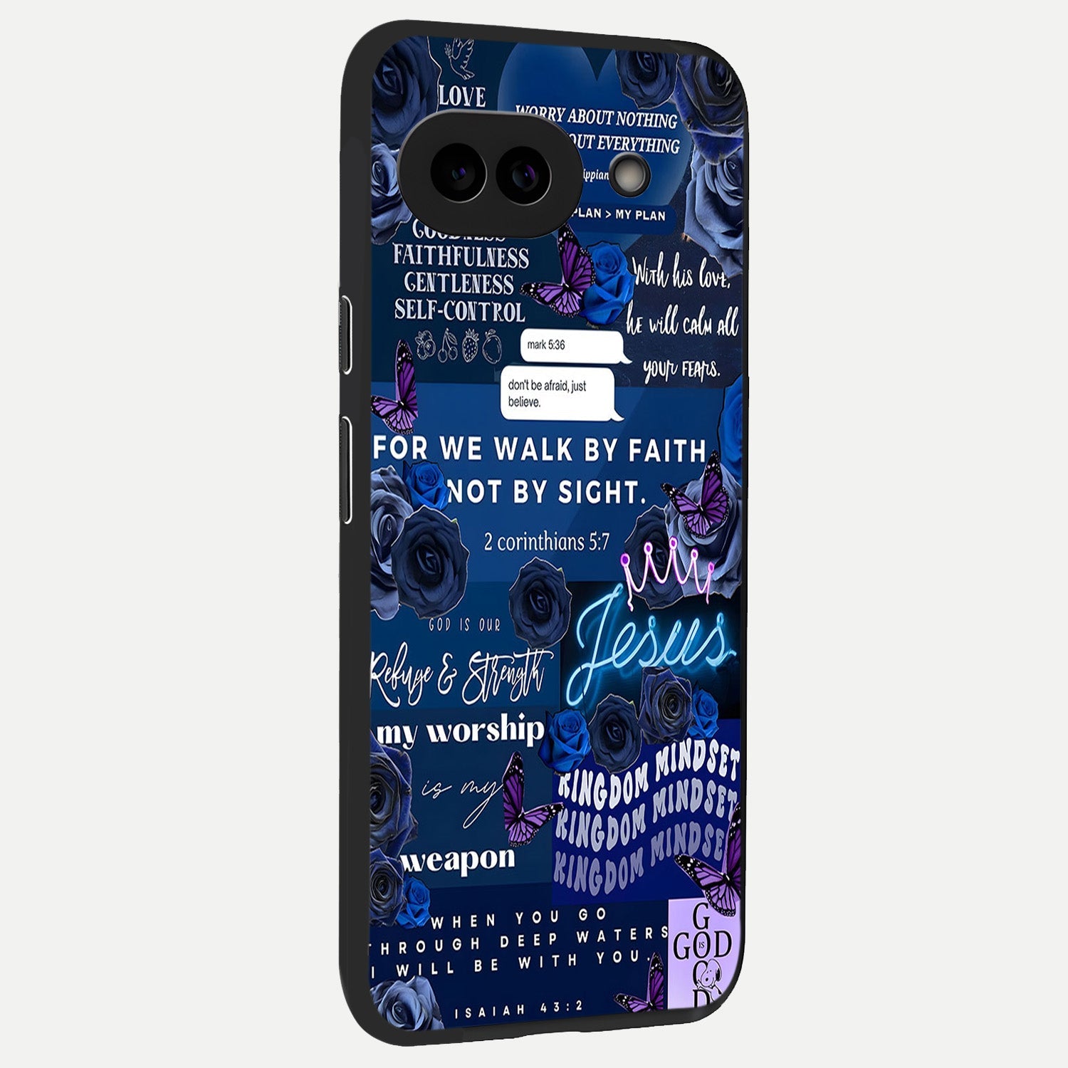  Kingdom Faith Glow back cover for Google Pixel 10A slim fit glass case with vibrant aesthetic design