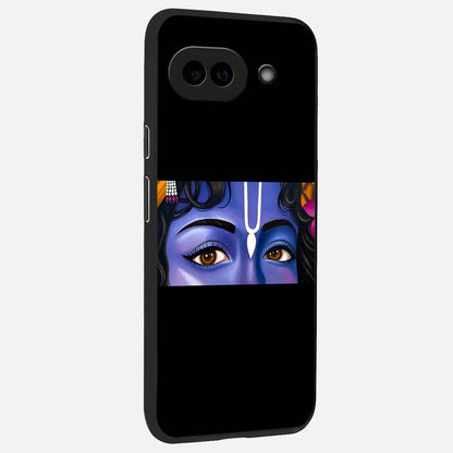  Krishna Eye back cover for Google Pixel 10A slim fit glass case with vibrant aesthetic design