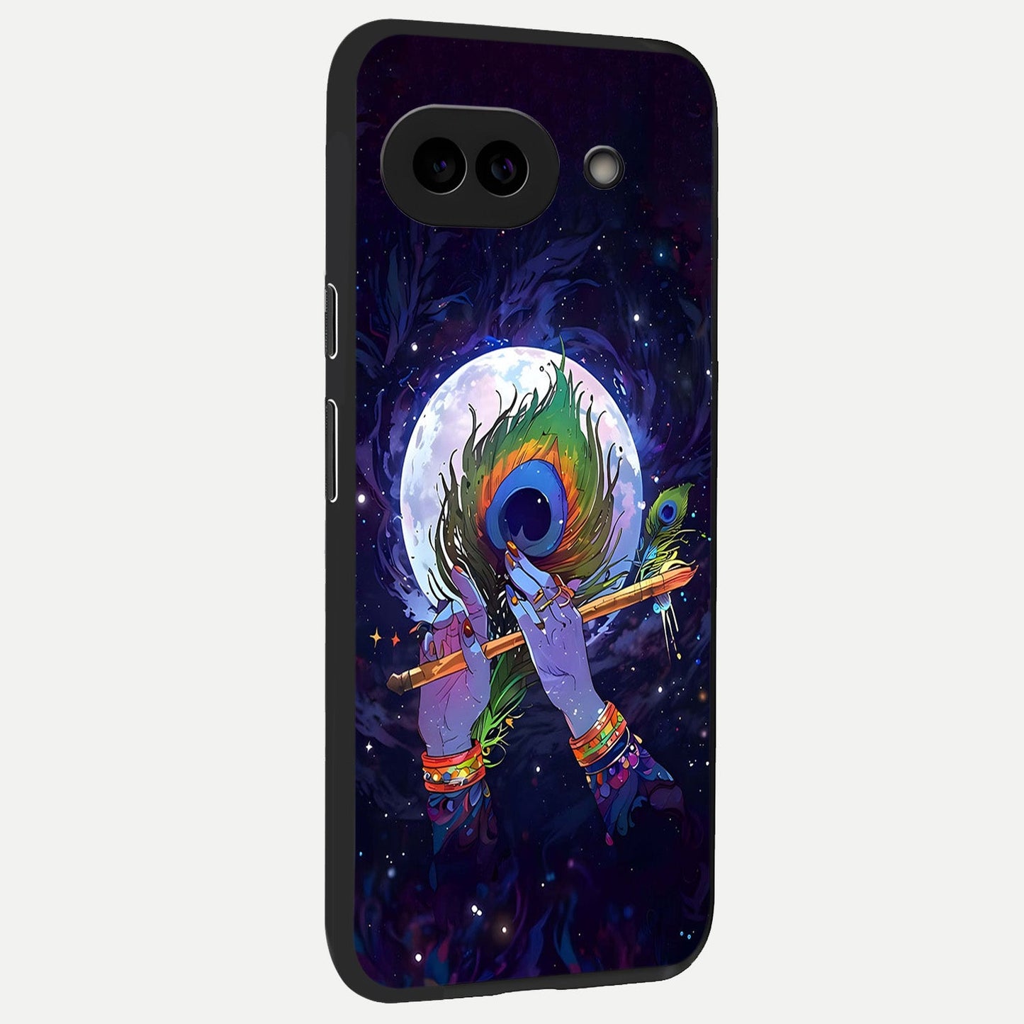  Krishna Hands Art back cover for Google Pixel 10A slim fit glass case with vibrant aesthetic design