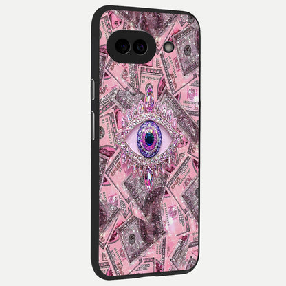  Money Eye Luxe back cover for Google Pixel 10A slim fit glass case with vibrant aesthetic design