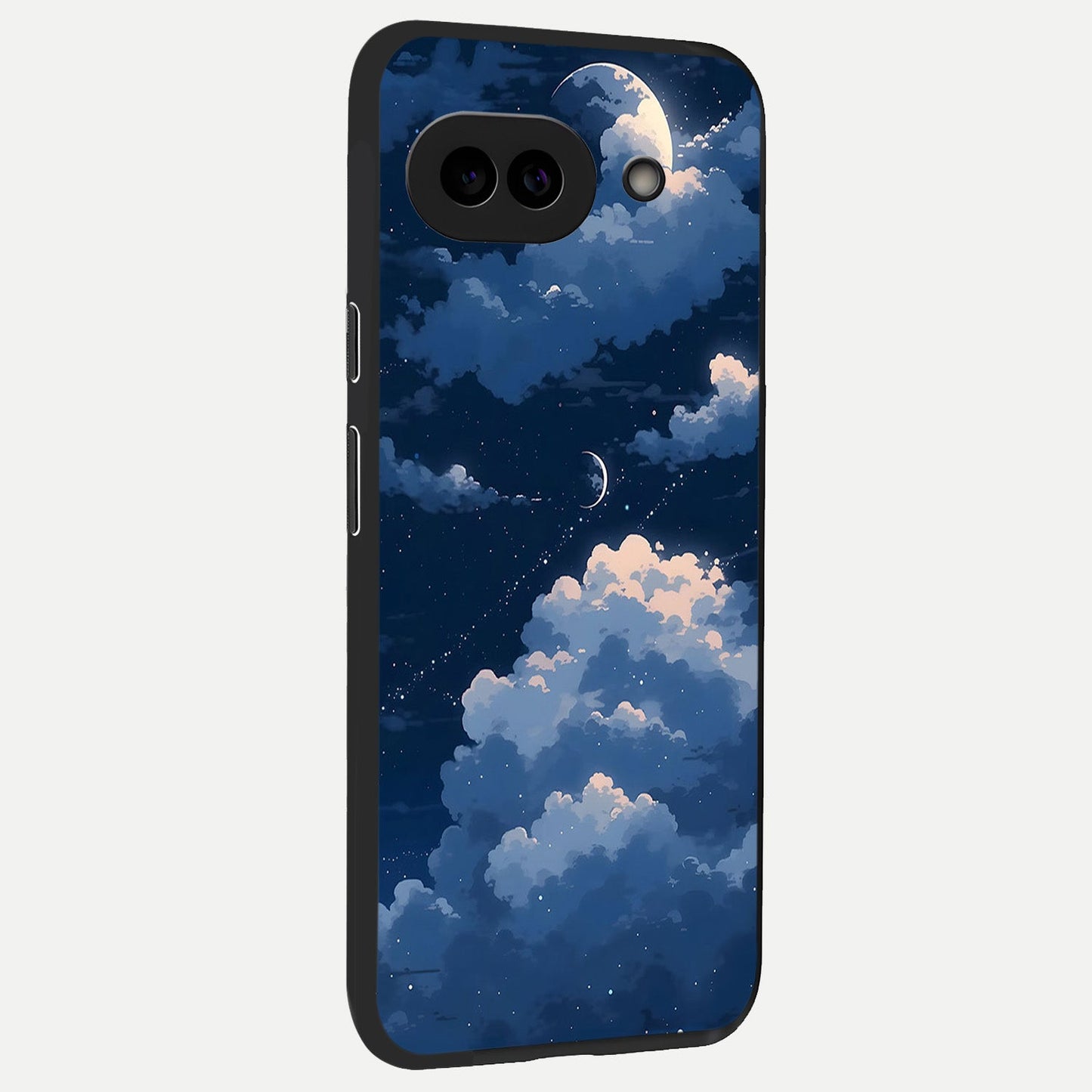  Moon Dream Haze back cover for Google Pixel 10A slim fit glass case with vibrant aesthetic design