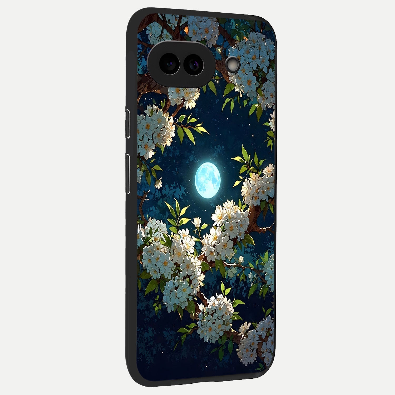  Moonlit Blossom Dream back cover for Google Pixel 10A slim fit glass case with vibrant aesthetic design