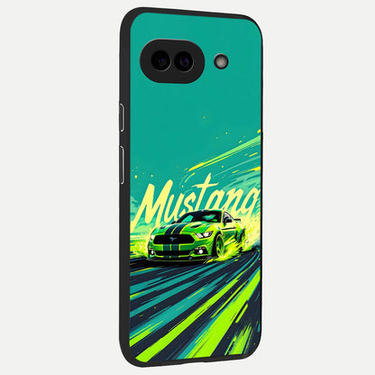  Mustang Bang back cover for Google Pixel 10A slim fit glass case with vibrant aesthetic design