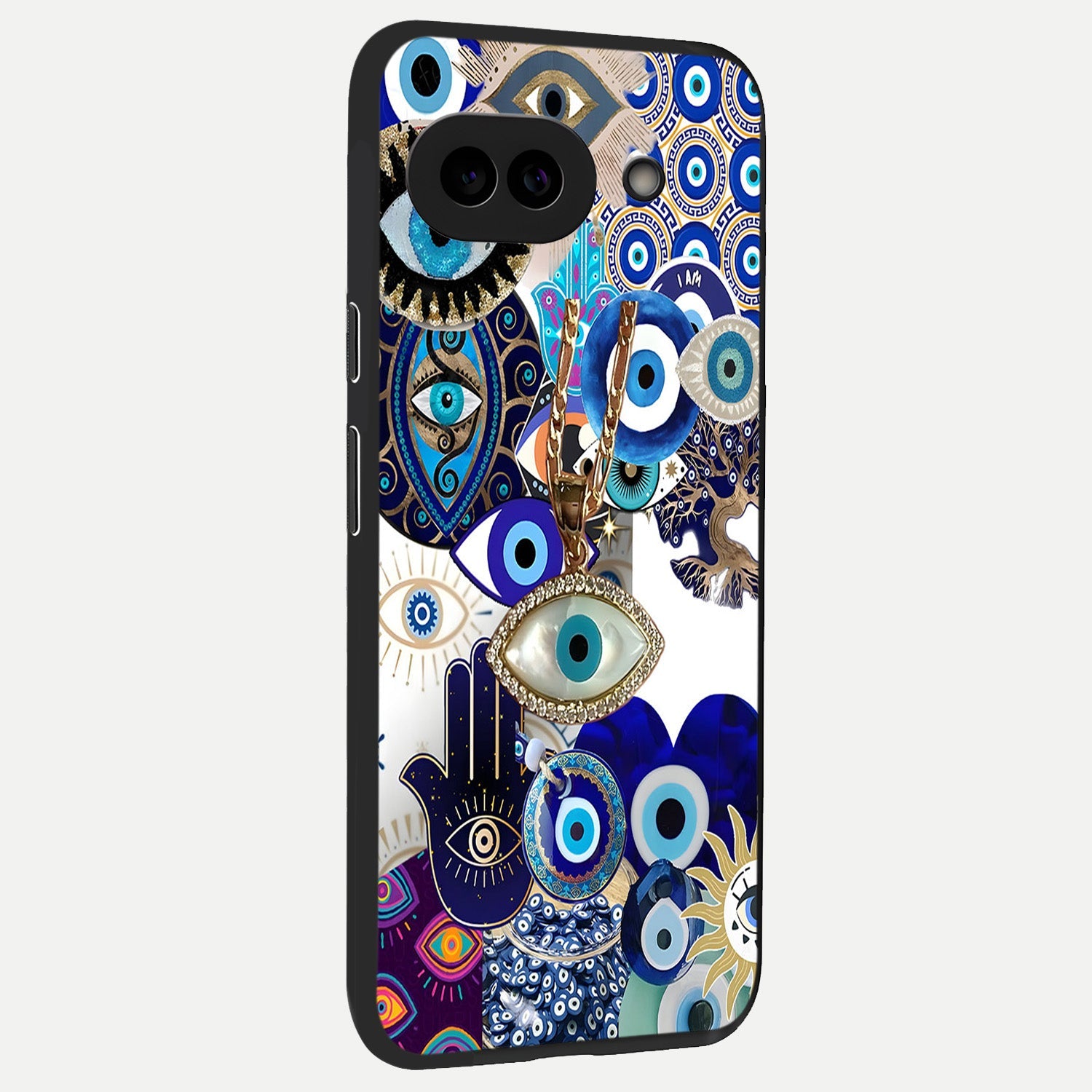  Mystic Charm Eye back cover for Google Pixel 10A slim fit glass case with vibrant aesthetic design