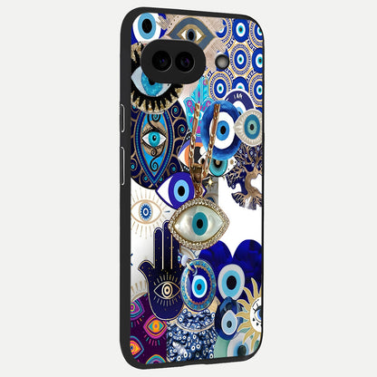  Mystic Charm Eye back cover for Google Pixel 10A slim fit glass case with vibrant aesthetic design