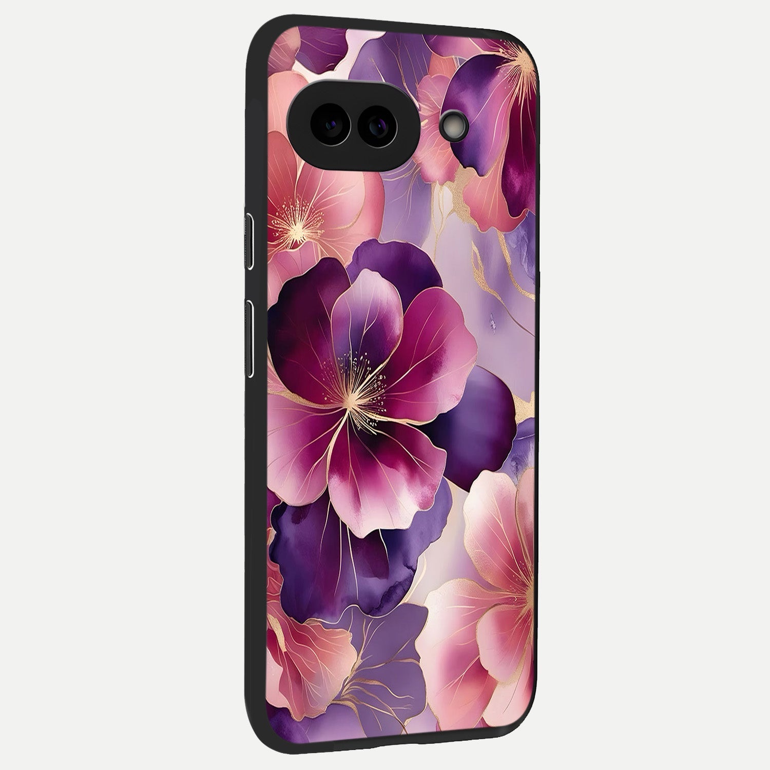  Pink Bouquet Florals back cover for Google Pixel 10A slim fit glass case with vibrant aesthetic design