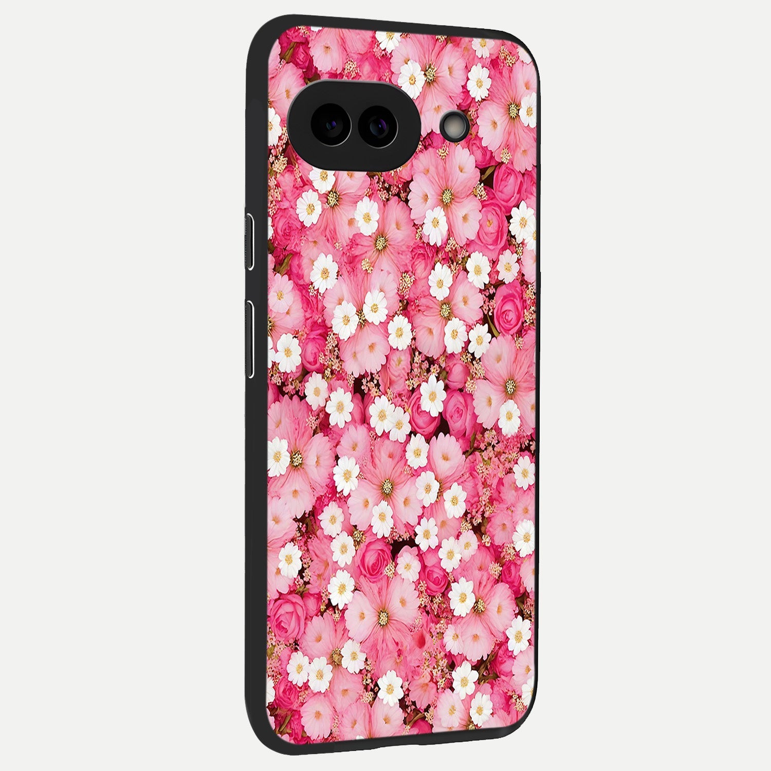  Pink Daisy Bliss back cover for Google Pixel 10A slim fit glass case with vibrant aesthetic design