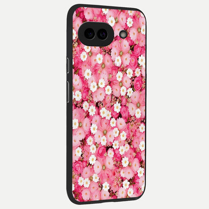  Pink Daisy Bliss back cover for Google Pixel 10A slim fit glass case with vibrant aesthetic design