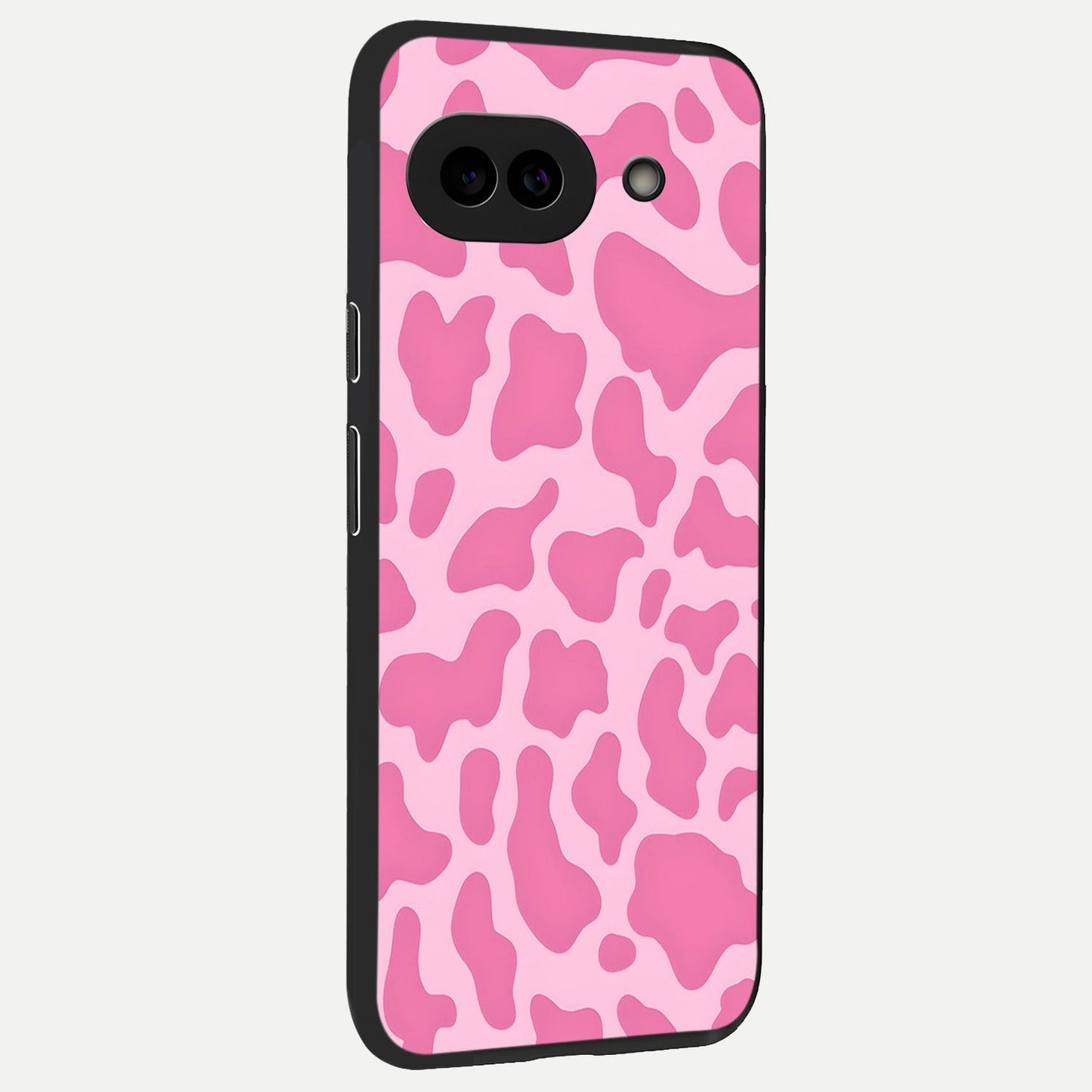  Pink Moo Magic back cover for Google Pixel 10A slim fit glass case with vibrant aesthetic design