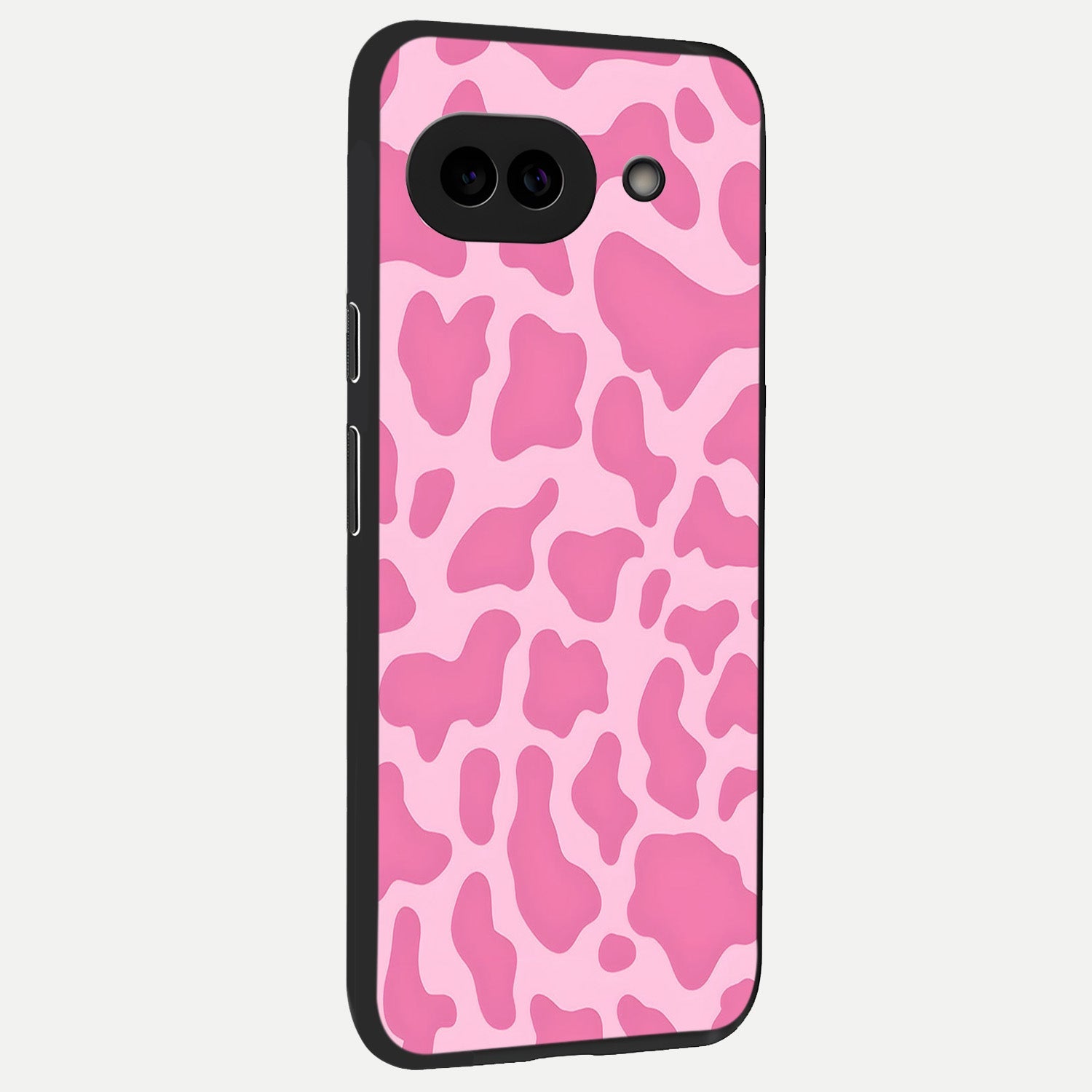  Pink Moo Magic back cover for Google Pixel 10A slim fit glass case with vibrant aesthetic design